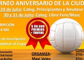 Se viene el Torneo de Vóley “Aniversario de la Ciudad”