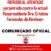 “Foro del Bloque de Concejales Radicales del Chaco” repudió ataque a CFK