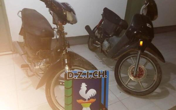 2 motos secuestradas en operativo policial