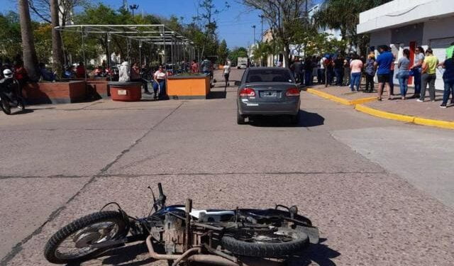 Motociclista lesionado en colisión