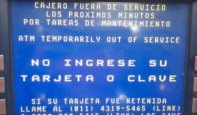 Cajeros automáticos en Las Breñas, sin plata