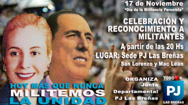 Militantes justicialistas breñenses celebran su día
