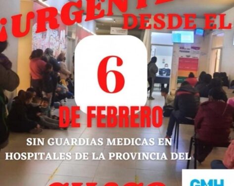 Las Guardias hospitalarias chaqueñas, sin médicos este Lunes 6 de Febrero