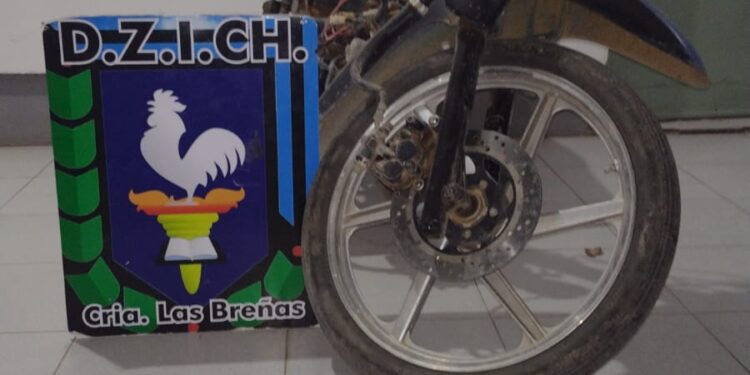 Policía secuestra moto robada en Charata