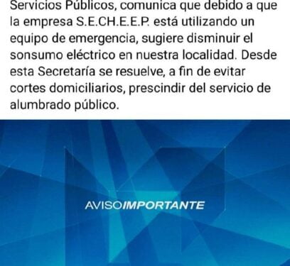 Las Breñas no contaría con alumbrado público