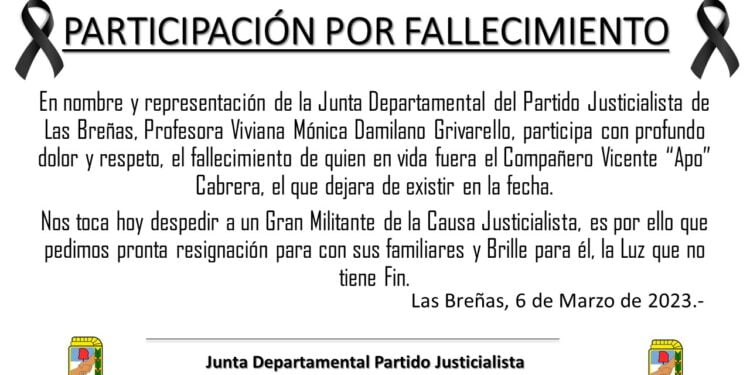 Participación por Fallecimiento