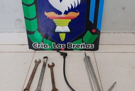 Policía recupera herramientas robadas