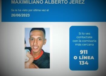 Se busca el paradero de Maximiliano Jerez
