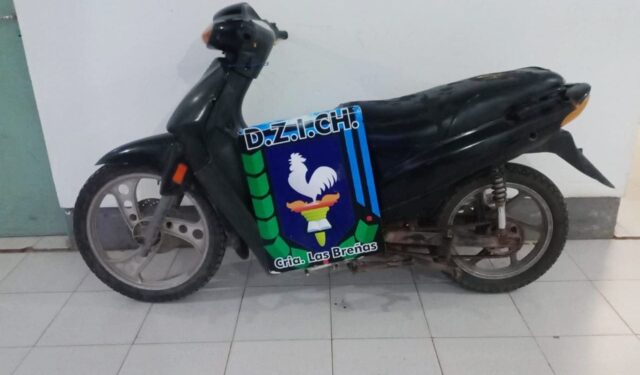 En recorrida de rutina, Policía secuestra moto robada