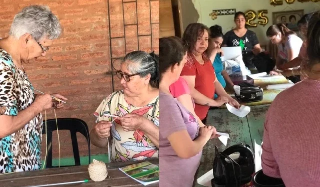Trazando lazos de Empoderamiento: Madre e Hija enseñan tejido y decoración de tortas a mujeres de Ex Quinta Cabrera