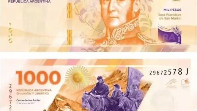 Ya está en circulación el nuevo billete de $1.000 con la cara de San Martín