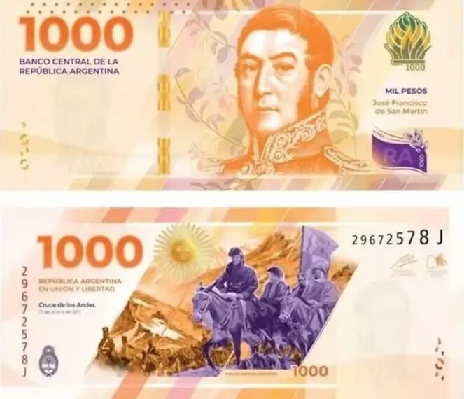Ya está en circulación el nuevo billete de $1.000 con la cara de San Martín
