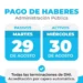 Este viernes Refrigerio, 29 y 30 pago de haberes a provinciales con aumento