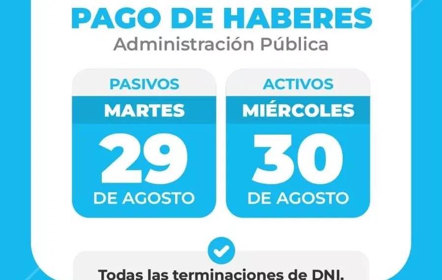 Este viernes Refrigerio, 29 y 30 pago de haberes a provinciales con aumento