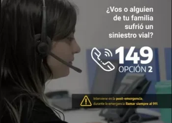 Está vigente una línea de asistencia gratuita para víctimas de siniestros viales
