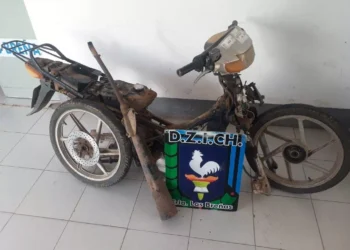 Policía recupera moto robada en zona rural