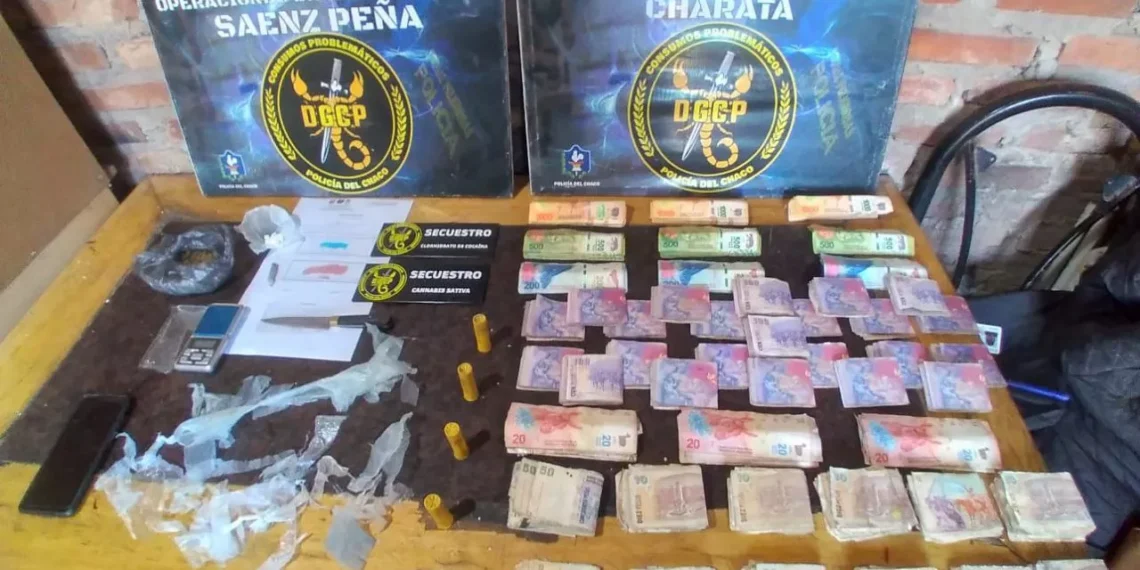 En allanamientos, se secuestra cocaína, marihuana, celulares