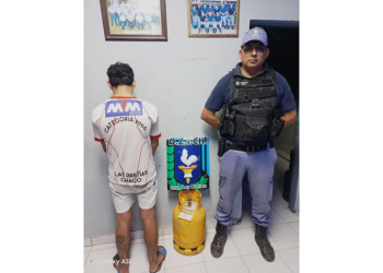 Policia breñense recupera garrafa robada