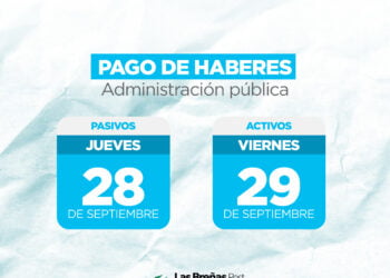 Jueves 28 y viernes 29 se abonan sueldos provinciales