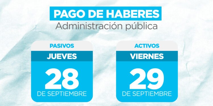 Jueves 28 y viernes 29 se abonan sueldos provinciales