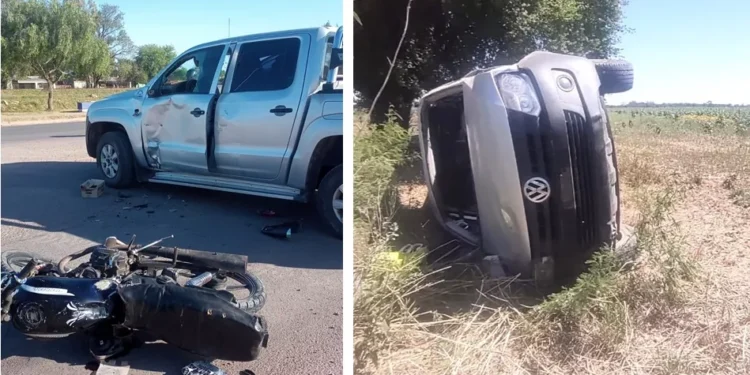 Dos siniestros viales con lesionados este sábado