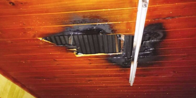 Principio de incendio en vivienda