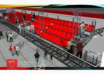 Avanza la obra de las tribunas plateas en Social