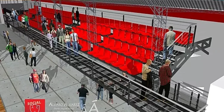 Avanza la obra de las tribunas plateas en Social