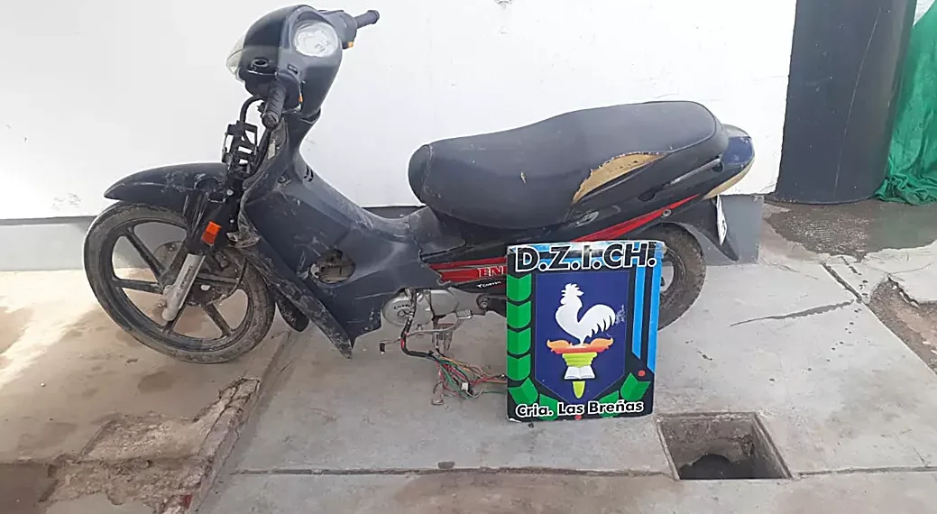 Policía recupera moto robada en Hospital