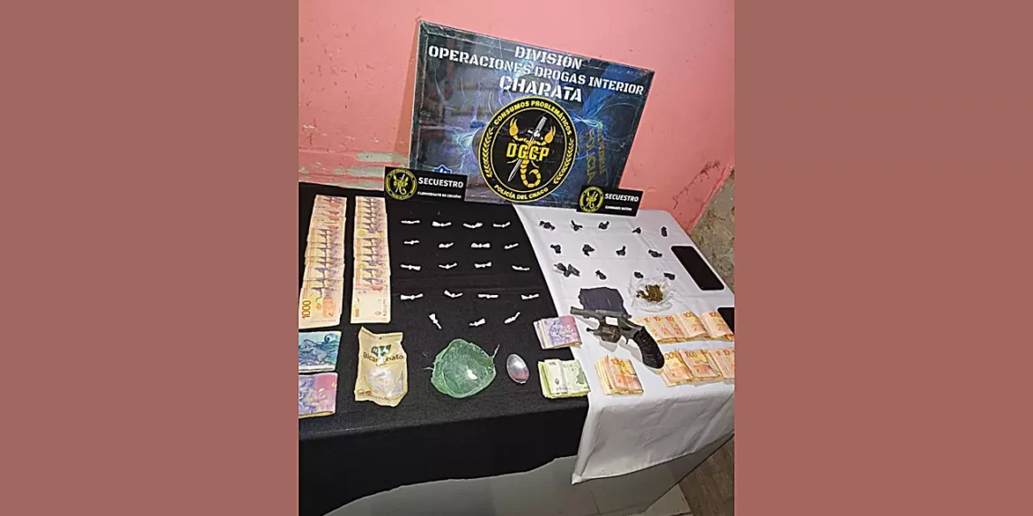 Las Breñas: Se secuestró Cocaína y arma de fuego