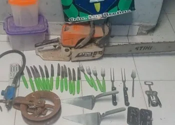 Policía detuvo a masculino con gran cantidad de utensilios de cocina