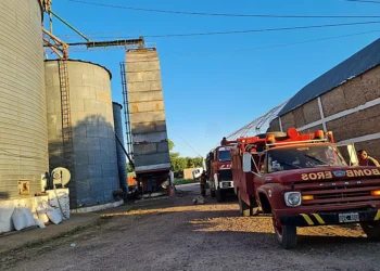 Bomberos trabajaron en principio de incendio en cerealera