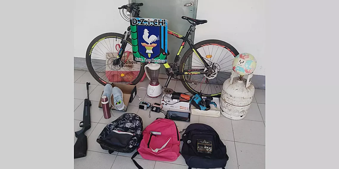 Policía recupera elementos robados en una vivienda