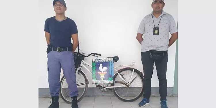 Policía recupera bicicleta robada