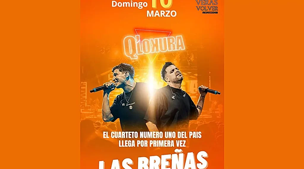 El grupo cuartetero “Q´ Lokura” se presentará en Las Breñas