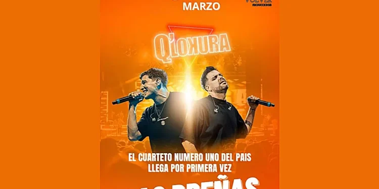 El grupo cuartetero “Q´ Lokura” se presentará en Las Breñas