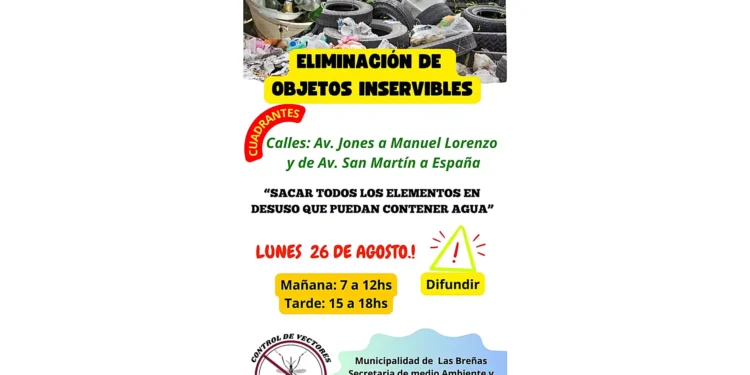 Lunes26, jornada de Eliminación de Objetos Inservibles