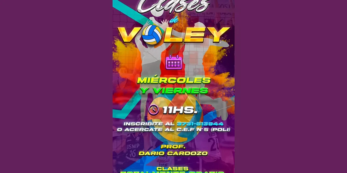 Clases de Vóleibol Gratuitas en el “Poli”