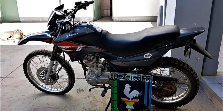Policía breñense recupera moto robada en Charata