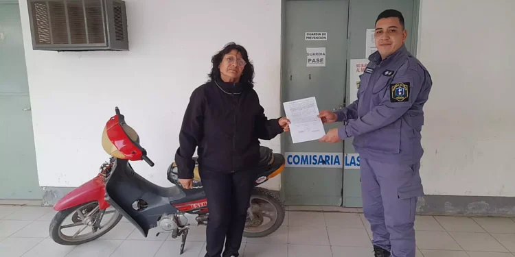Una nueva moto recuperada por policías breñenses