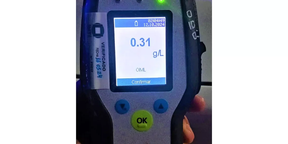 3 Alcoholemias Positivas sobre la Ruta Nacional 89