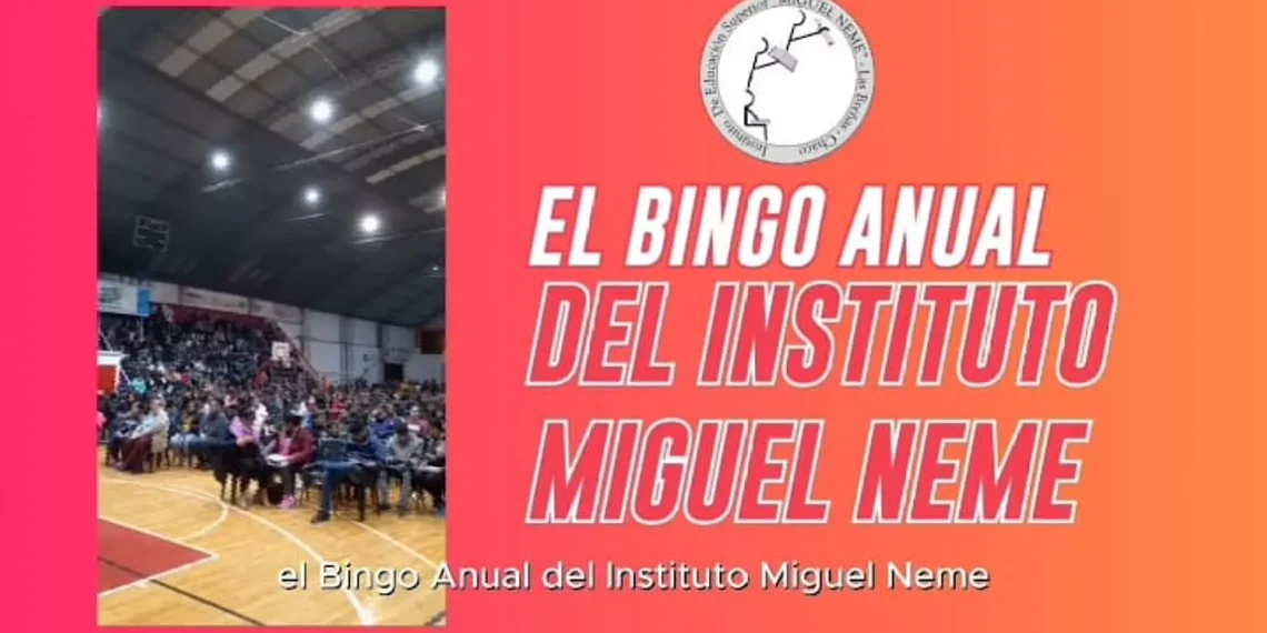 Este Viernes, el IES “Miguel Neme” lleva adelante su Bingo