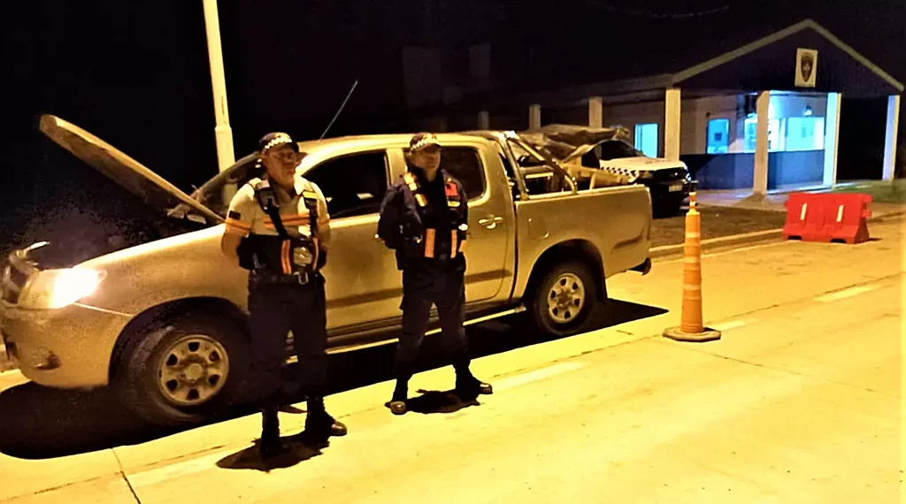 Policía Caminera recupera camioneta robada en 2023