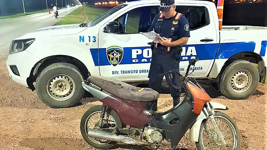 Policía Caminera secuestró 3 motos, sin seguro ni casco