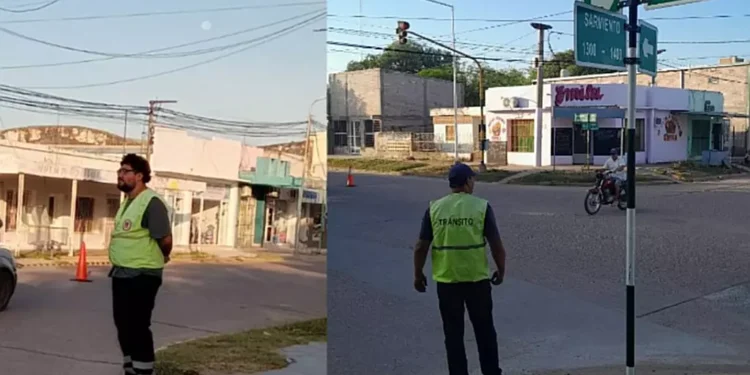Inspectores de Tránsito auxiliaron a un septuagenario