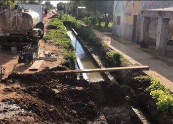 Obra canalización en Calle España