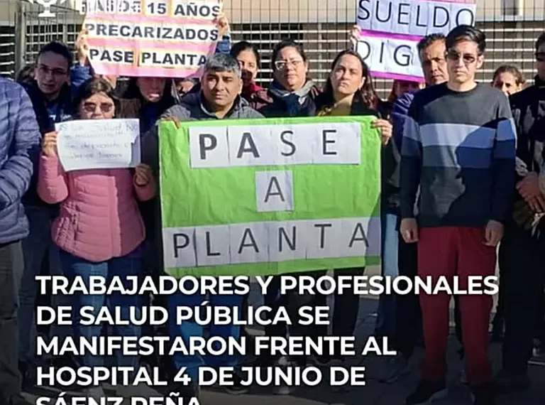 Agentes del Programa “Expertos” hicieron reclamo en S. Peña