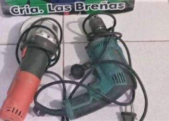 Policía recupera moladora y taladro