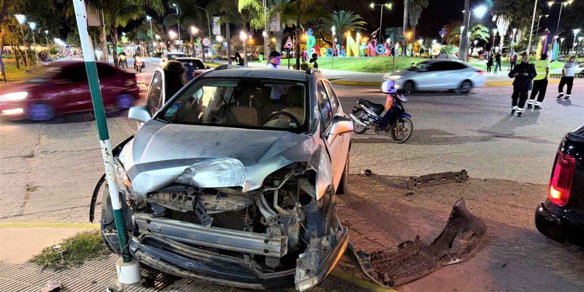 Impactante colisión en pleno centro