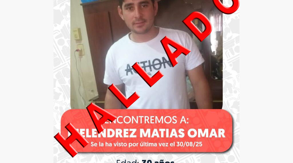 Apareció la persona buscada